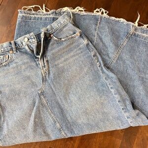 Gap Denim Maxi Skirt with Raw Hem, US size 28 Tall